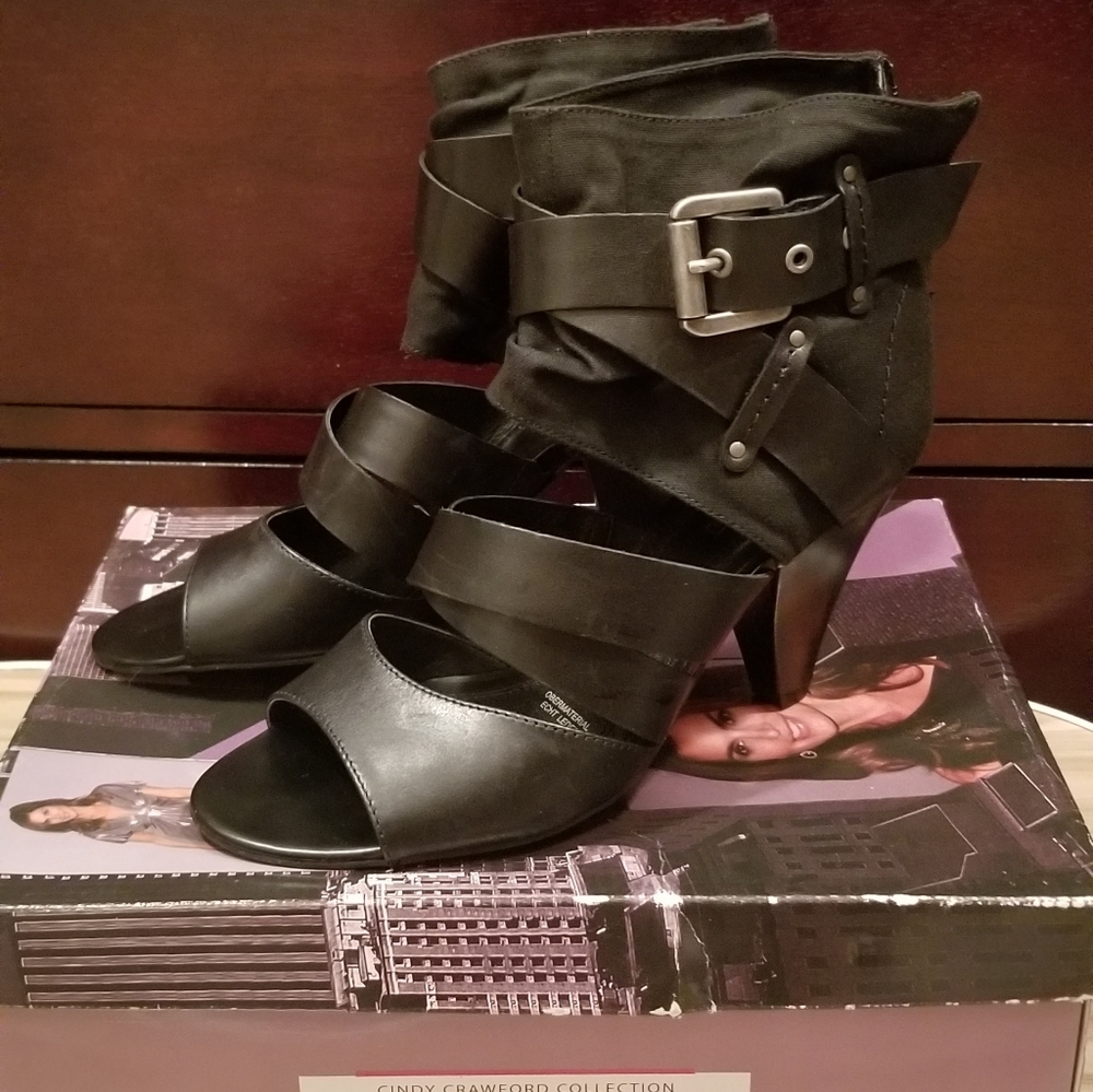 5th Avenue Leather High Heel Shoe Size 38 in EU.